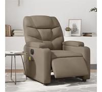 vidaXL Fauteuil de massage, relaxation électrique similicuir cappuccino Marron G
