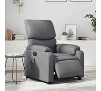 vidaXL Fauteuil de massage, relaxation électrique similicuir gris Gris G