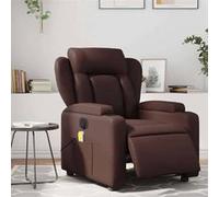 vidaXL Fauteuil de massage, relaxation électrique similicuir marron Marron G