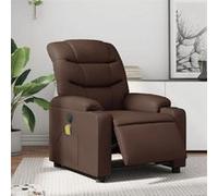 vidaXL Fauteuil de massage, relaxation électrique similicuir marron Marron G