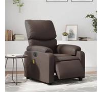 vidaXL Fauteuil de massage, relaxation électrique similicuir marron Marron G