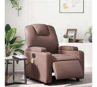 vidaXL Fauteuil de massage, relaxation électrique similicuir marron Marron G
