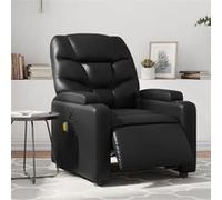 vidaXL Fauteuil de massage, relaxation électrique similicuirnoir Noir G