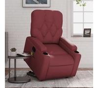 vidaXL Fauteuil de massage, relaxation similicuir bordeaux Rouge G