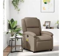vidaXL Fauteuil de massage, relaxation similicuir cappuccino Beige G