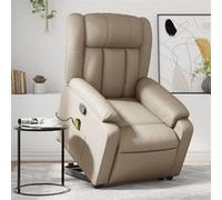 Fauteuil Inclinable Chaise Siège Salle de Séjour Cappuccino Similicuir vidaXL