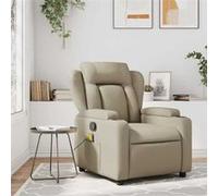vidaXL Fauteuil de massage, relaxation similicuir cappuccino Beige G