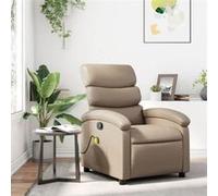 vidaXL Fauteuil de massage, relaxation similicuir cappuccino Beige G