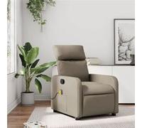 vidaXL Fauteuil de massage, relaxation similicuir cappuccino Beige G