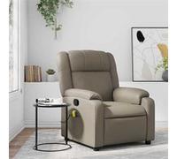 vidaXL Fauteuil de massage, relaxation similicuir cappuccino Beige G