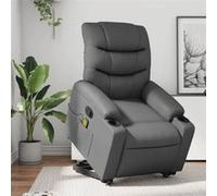 vidaXL Fauteuil de massage, relaxation similicuir gris Gris G