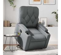 vidaXL Fauteuil de massage, relaxation similicuir gris Gris G