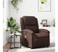 vidaXL Fauteuil de massage, relaxation similicuir marron Marron G