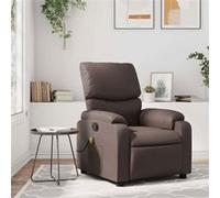 vidaXL Fauteuil de massage, relaxation similicuir marron Marron G