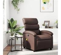 vidaXL Fauteuil de massage, relaxation similicuir marron Marron G