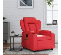vidaXL Fauteuil de massage, relaxation similicuir rouge Rouge G