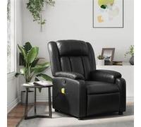 vidaXL Fauteuil de massage, relaxation similicuirnoir Noir G