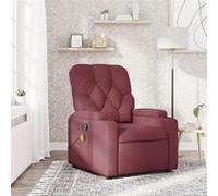 Fauteuil de Massage Inclinable Chaise Siège Salle de Séjour Crème Tissu vidaXL