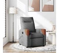vidaXL Fauteuil de massage, relaxation tissu gris foncé Gris foncé G