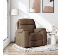 vidaXL Fauteuil de massage, relaxation tissu marron Marron G