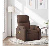 vidaXL Fauteuil de massage, relaxation tissu microfibre marron Marron G