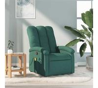 vidaXL Fauteuil de massage, relaxation tissu vert foncé Vert G