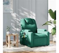 vidaXL Fauteuil de massage, relaxation tissu vert foncé Vert G