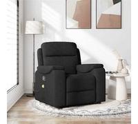 vidaXL Fauteuil de massage, relaxation tissunoir Noir G