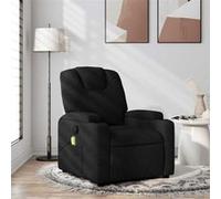 vidaXL Fauteuil de massage, relaxation tissunoir Noir G