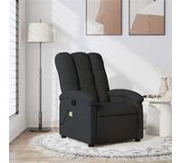 vidaXL Fauteuil de massage inclinable Noir Tissu