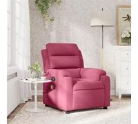 vidaXL Fauteuil de massage, relaxation velours bordeaux Rose G