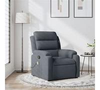 vidaXL Fauteuil de massage, relaxation velours gris foncé Gris G