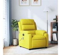 vidaXL Fauteuil de massage, relaxation velours jaune Jaune G