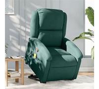 vidaXL Fauteuil de massage, relaxation velours vert foncé Vert G