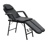 Fauteuil De Massage Pour Traitement Facial Simili-Cuir Noir