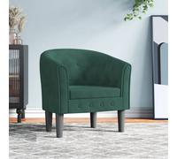 vidaXL Fauteuil de massage vert foncé velours