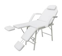 vidaXL Fauteuil de podologie pliant Blanc crème – Fauteuil esthétique