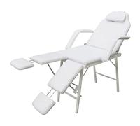 vidaXL Fauteuil de podologie pliant Blanc crème – Fauteuil esthétique