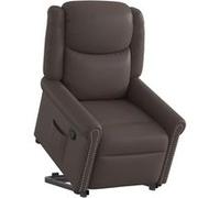 Fauteuil inclinable électrique marron brillant similicuir vidaXL