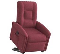 vidaXL Fauteuil releveur électrique inclinable en tissu Rouge Bordeaux pour personnes âgées