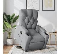 Vidaxl Fauteuil Inclinable Gris Clair Tissu Gris
