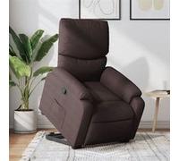 Vidaxl Fauteuil Inclinable Marron Foncé Tissu Marron