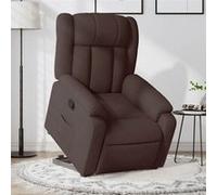 Vidaxl Fauteuil Inclinable Marron Foncé Tissu Marron