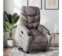 Fauteuil de relaxation inclinable tissu taupe