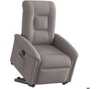 vidaXL Fauteuil inclinable en tissu taupe – releveur électrique