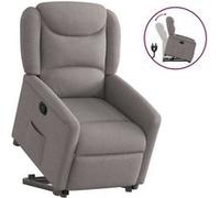 Fauteuil de relaxation inclinable tissu taupe