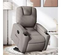 Fauteuil de relaxation inclinable tissu taupe