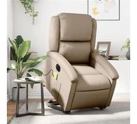 Vidaxl Fauteuil Inclinable De Massage Électrique Cappuccino Similicuir