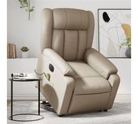 vidaXL Fauteuil inclinable de massage électrique Similicuir Cappuccino