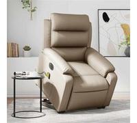 Vidaxl Fauteuil Inclinable De Massage Électrique Cappuccino Similicuir